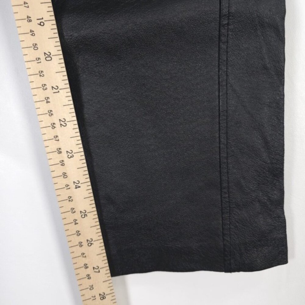 Bagatelle 100%‎ LEATHER Lined Black Straight Pants 31-2597-8 Size 4P - Picture 8 of 10